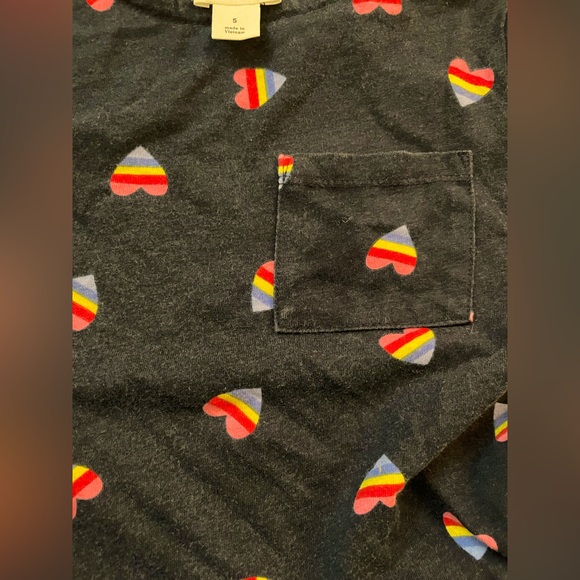 Jcrew Crewcuts Navy Heart Valentines Day Dress Sz 5 - Picture 3 of 3